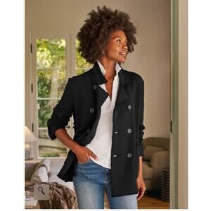 Frank & Eileen BELFAST Black Fleece Sweatshirt coat- Size L (NWOT)